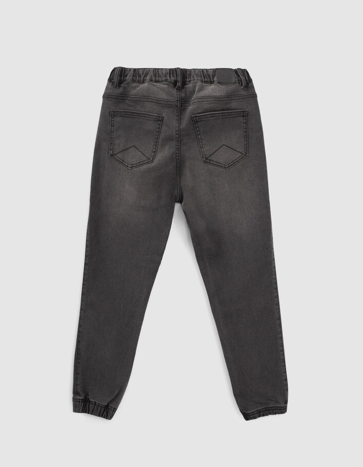Jean JOGGER noir délavé garçon
