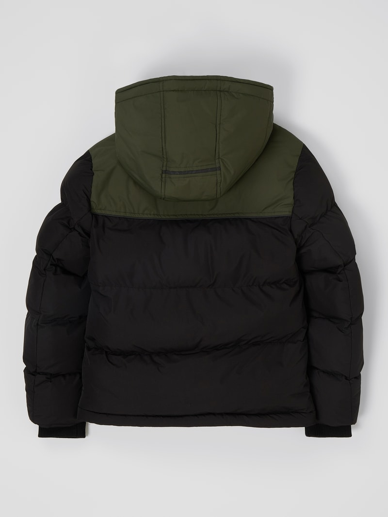 Steppjacke mit Kapuze in khaki