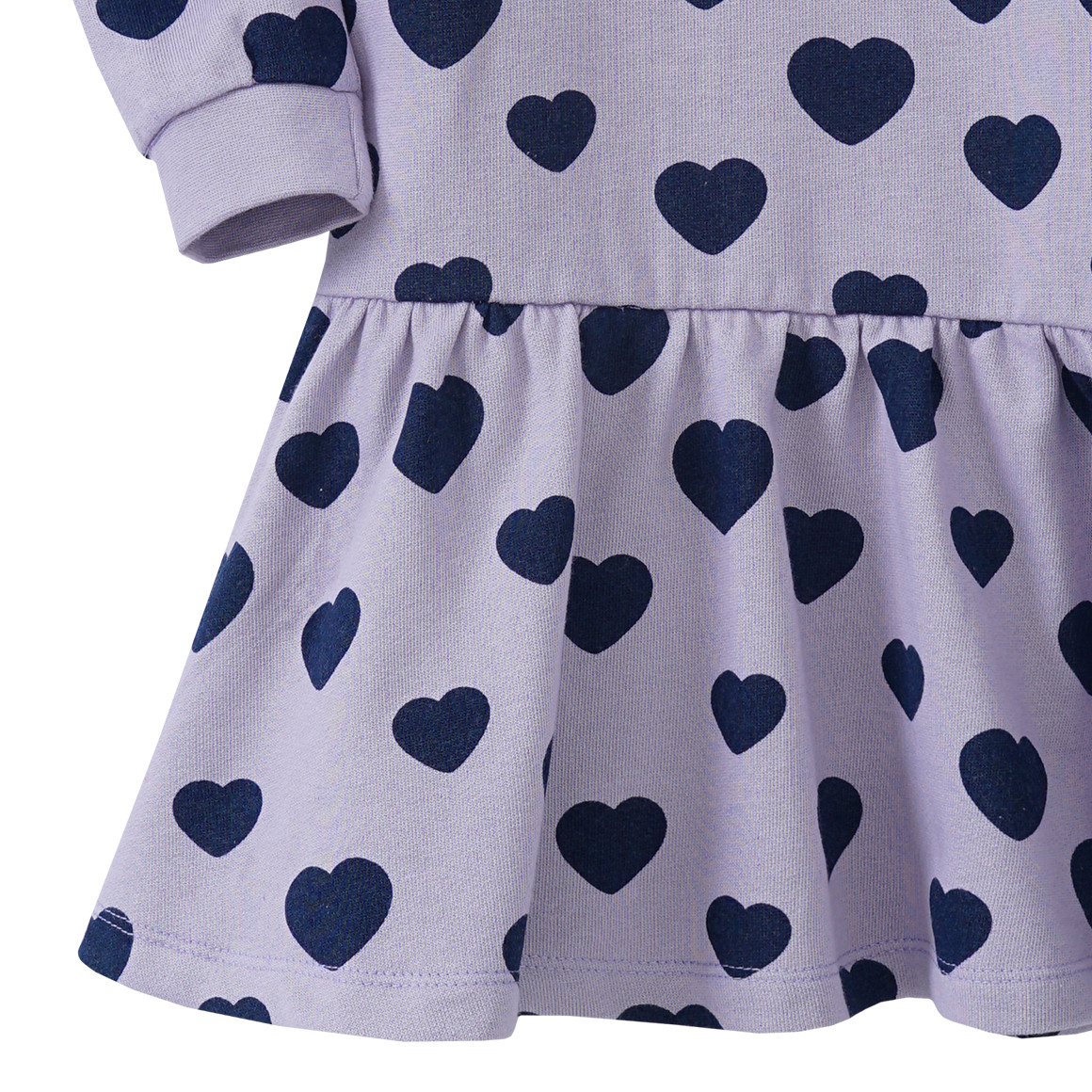Mädchen Sweatkleid mit Herz-Print