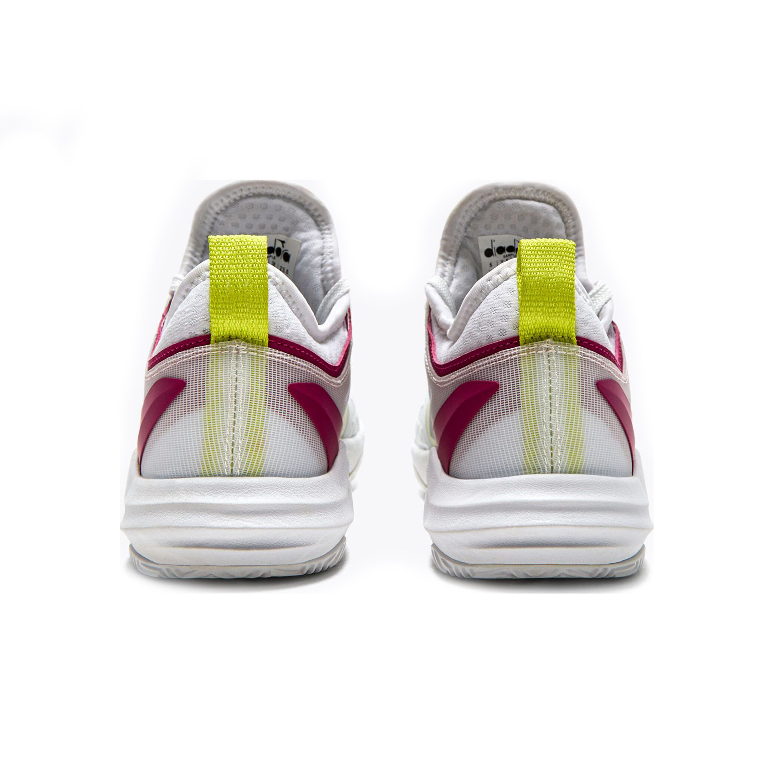 Speed Blushield Fly 4+ Sandplatzschuh Damen - Weiß, Neongelb