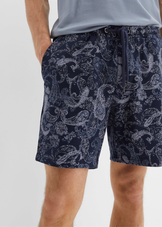 Long Sweat-Shorts mit Paisley-Druck