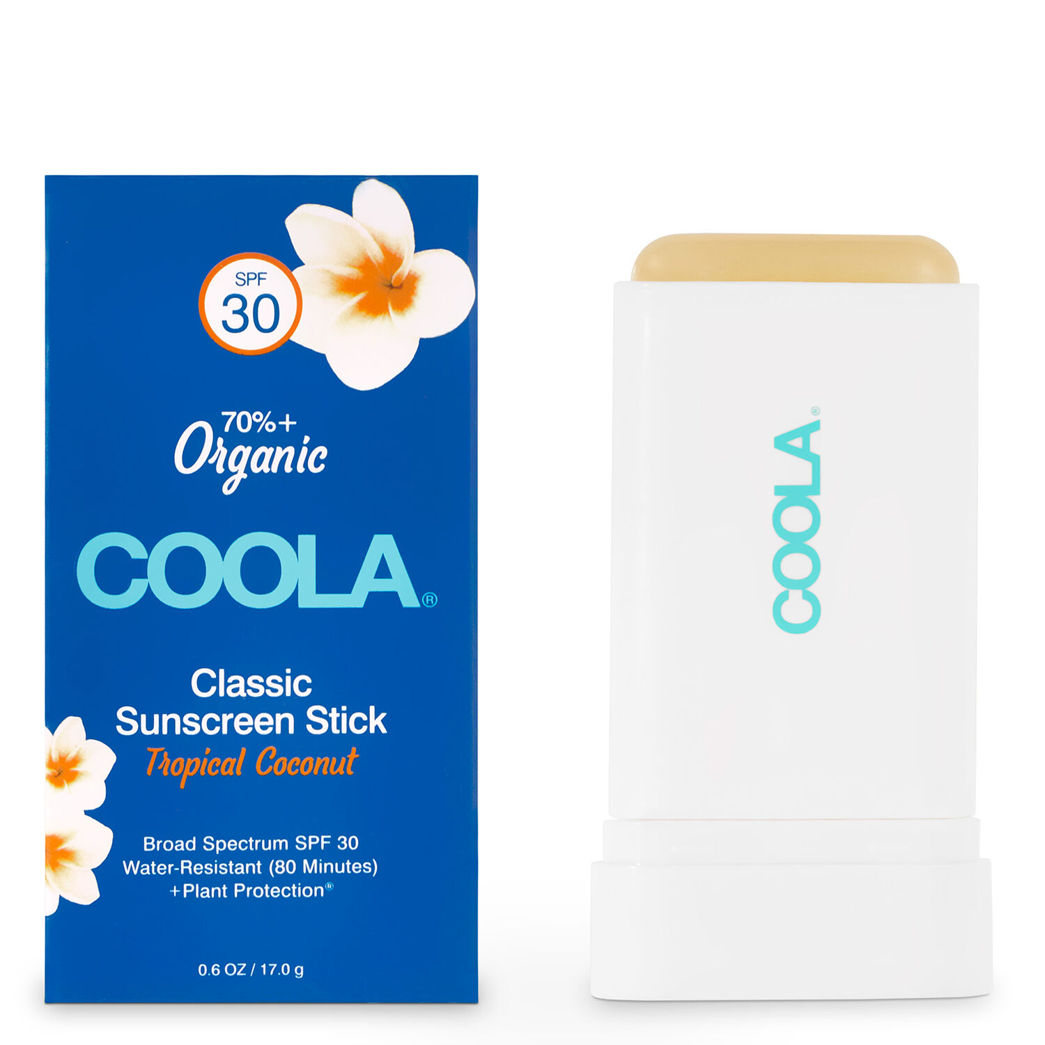 Coola Stick Solaire Classique SPF30 Noix de Coco Tropicale 17g