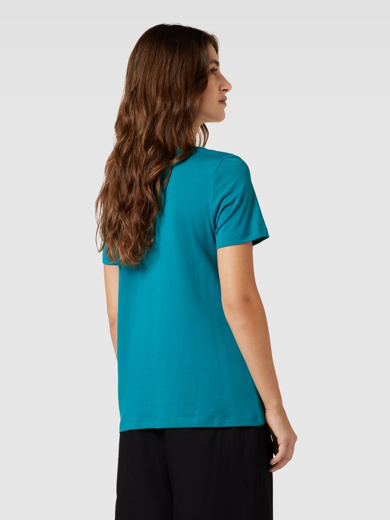 T-Shirt mit Label-Print in petrol