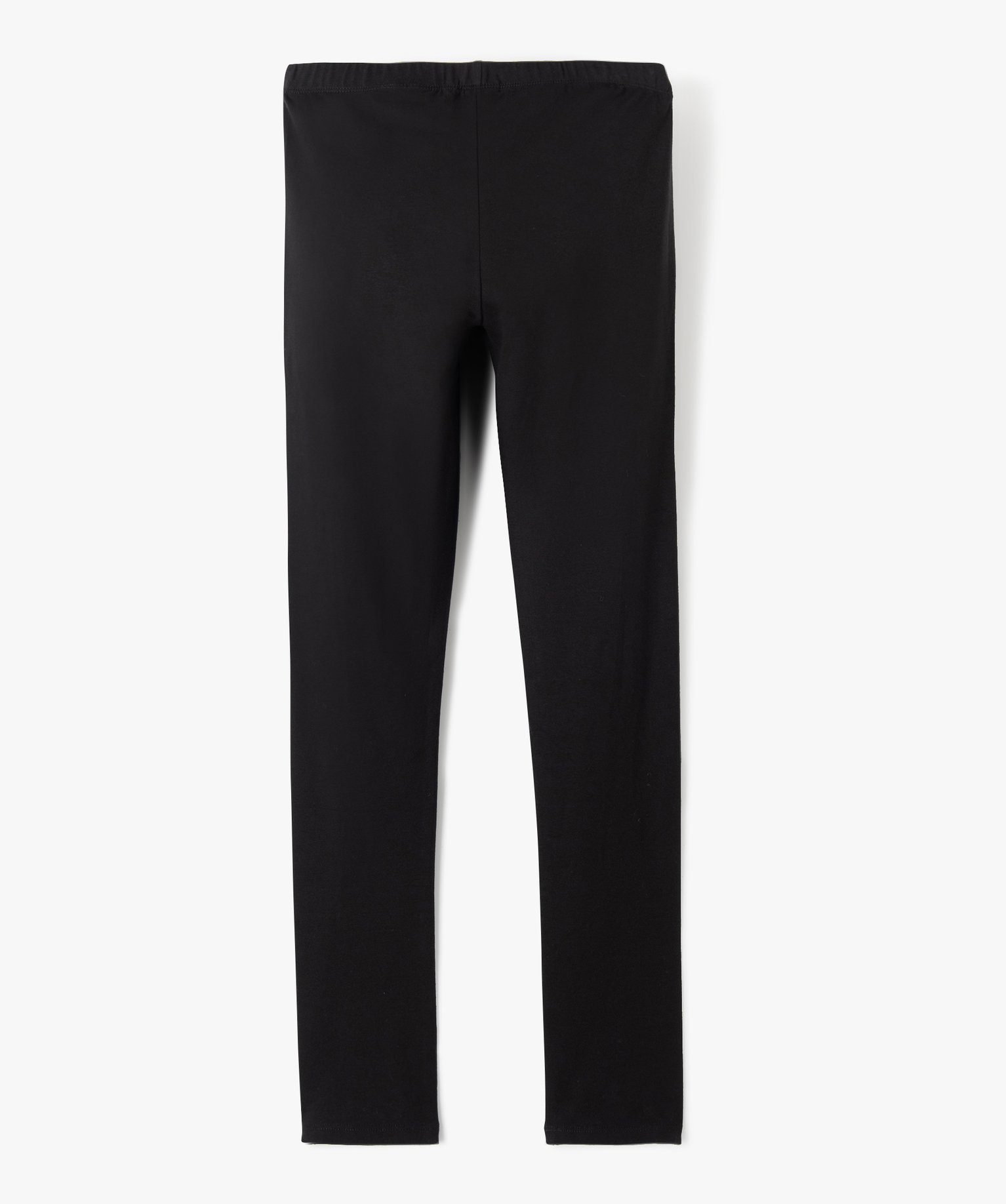 Legging fille long uni noir | GEMO