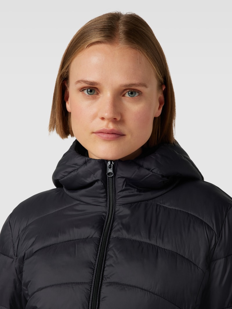 Steppjacke mit Kapuze Modell 'SIBIRIA' in schwarz
