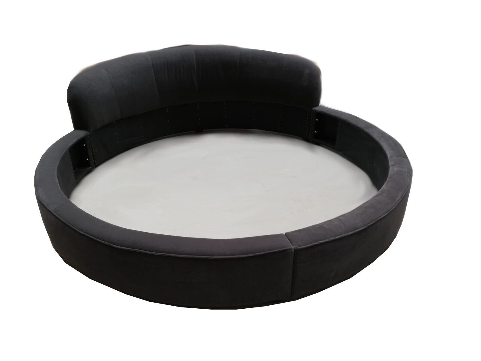 JVmoebel Rundbett Rundes Bett Moderne Design Luxus Rund Betten Textil Stoff Neu Sofort (1-tlg)