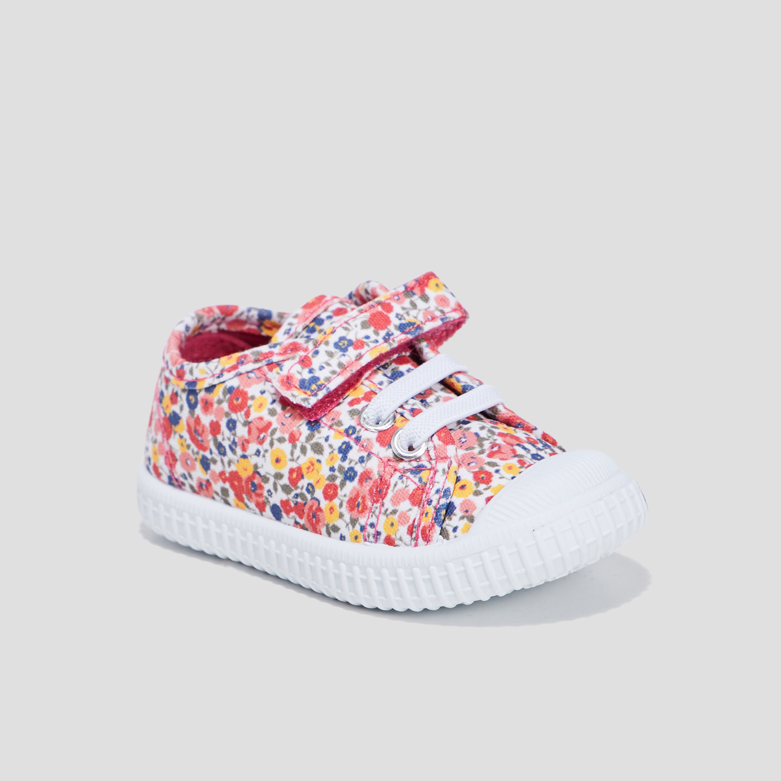 Tennis en toile à scratchs multicolore bébé fille | La Halle