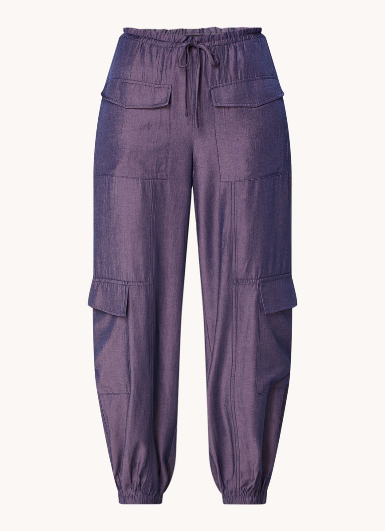 Pantaloni cargo a vita alta e affusolati Vikki con tasche laterali di Refined Department