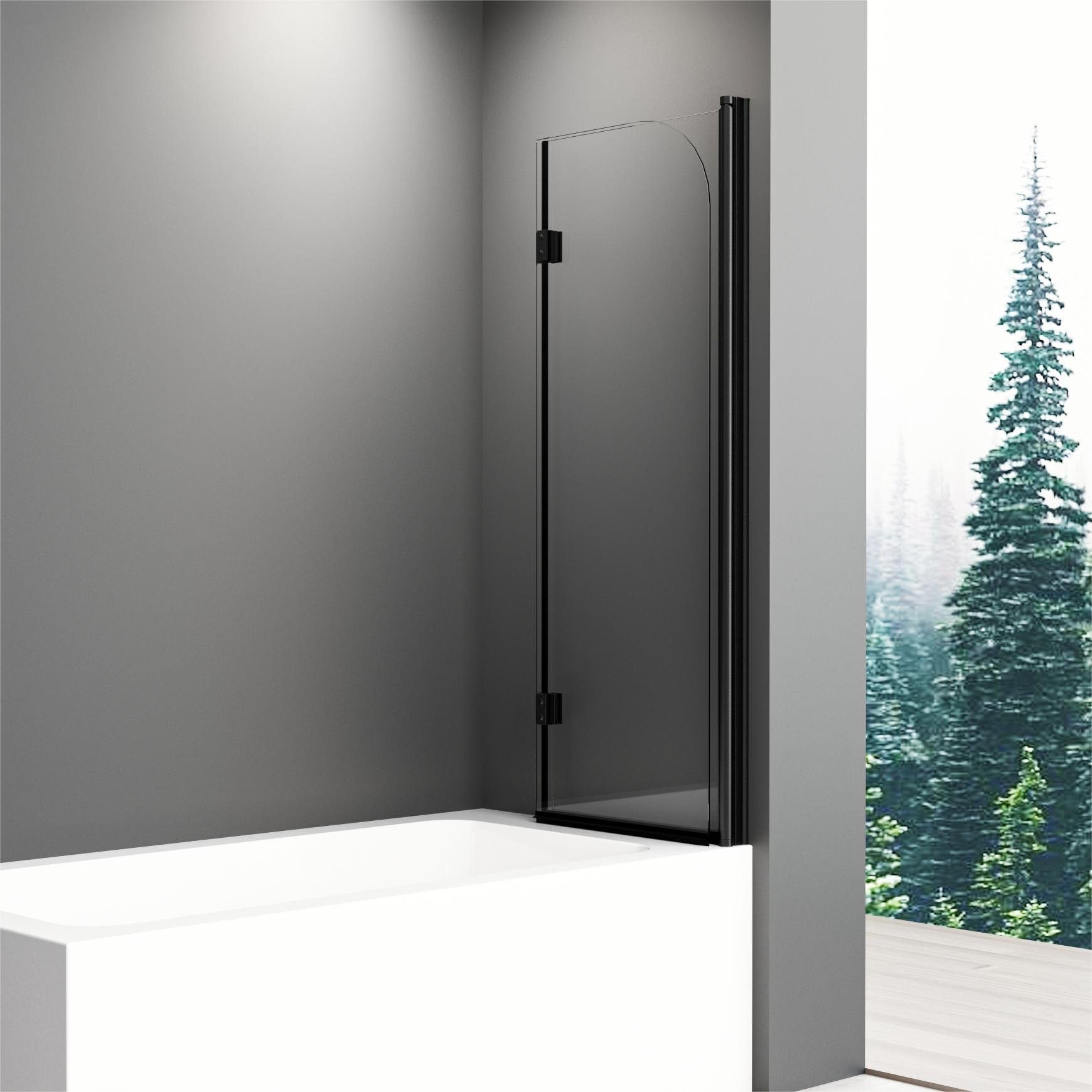 Boromal Badewannenaufsatz Badewannenfaltwand 3-teilig / 2-teilig Duschwand Faltbar für Dusche, Sicherheitsglas, Duschabtrennung, Faltwand, ESG Glas