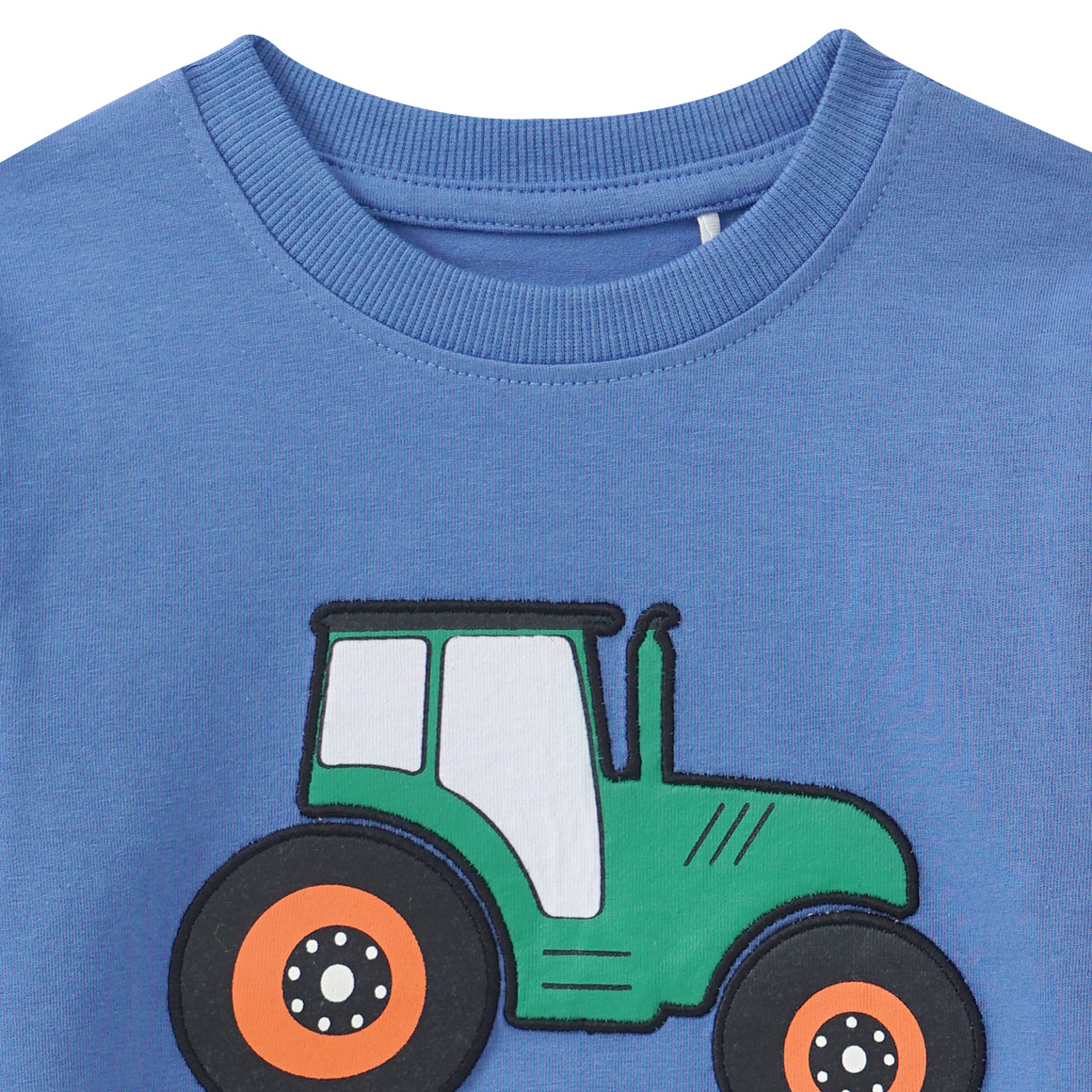 Kinder Langarmshirt mit Trecker-Applikation