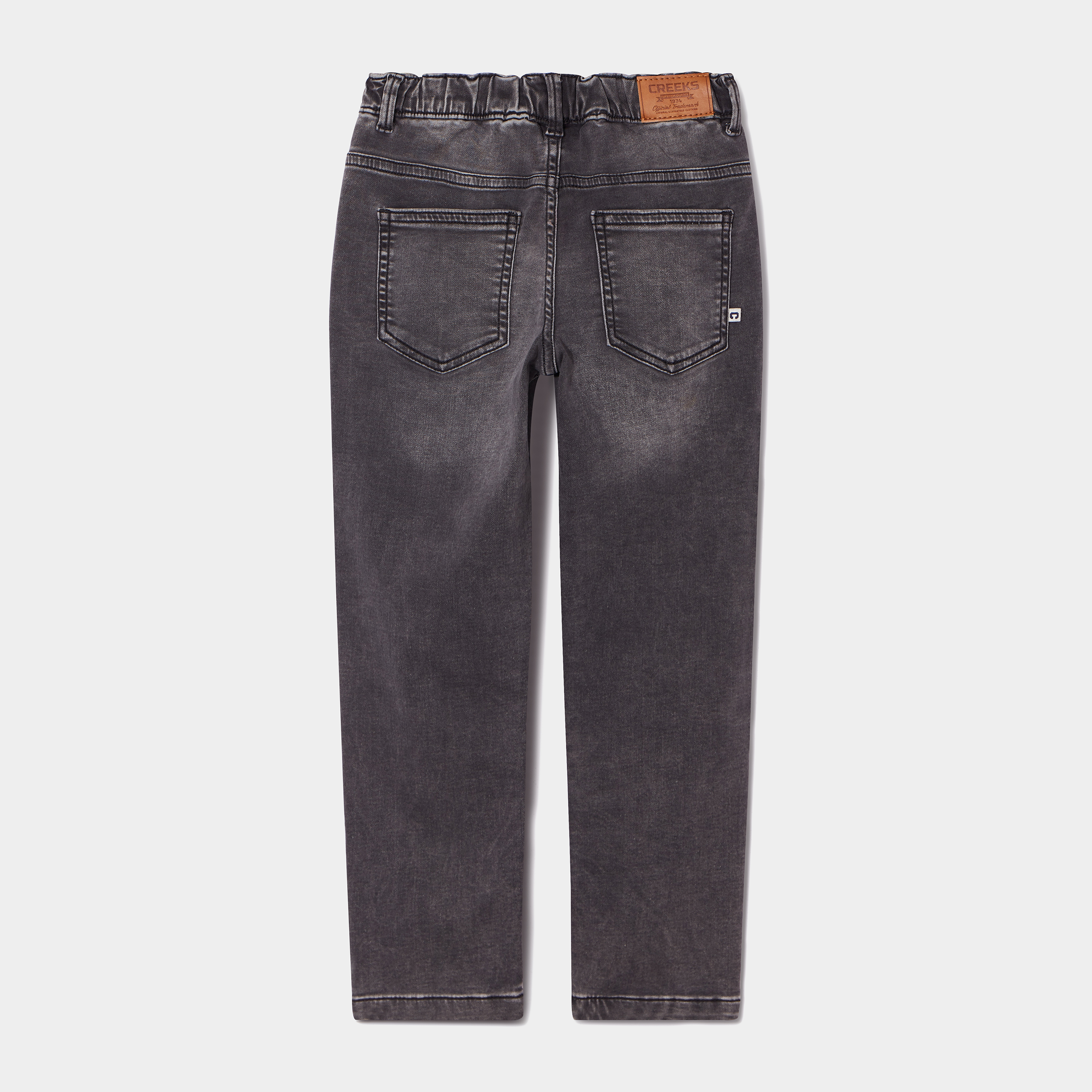 Jeans jogger taille élastiquée Creeks denim gris garçon | La Halle