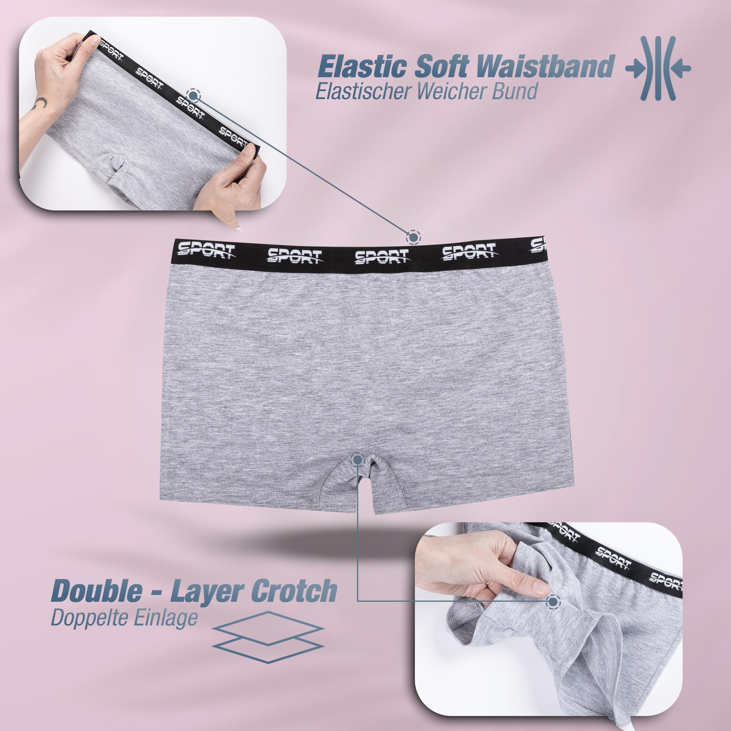 LOREZA Panty 10 Mädchen Pantys Unterwäsche Baumwolle - Sport Gummiband (Spar-Packung, 10-St)
