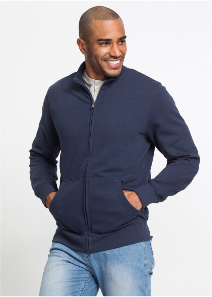 Sweatjacke mit Stehkragen