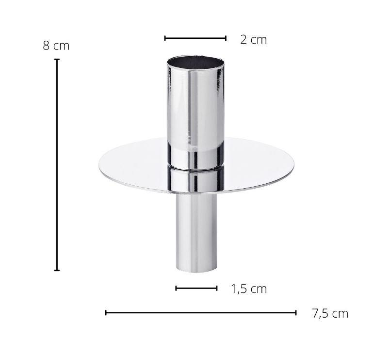 Candlestick - Weinflaschenaufsatz - Edelstahl versilbert
