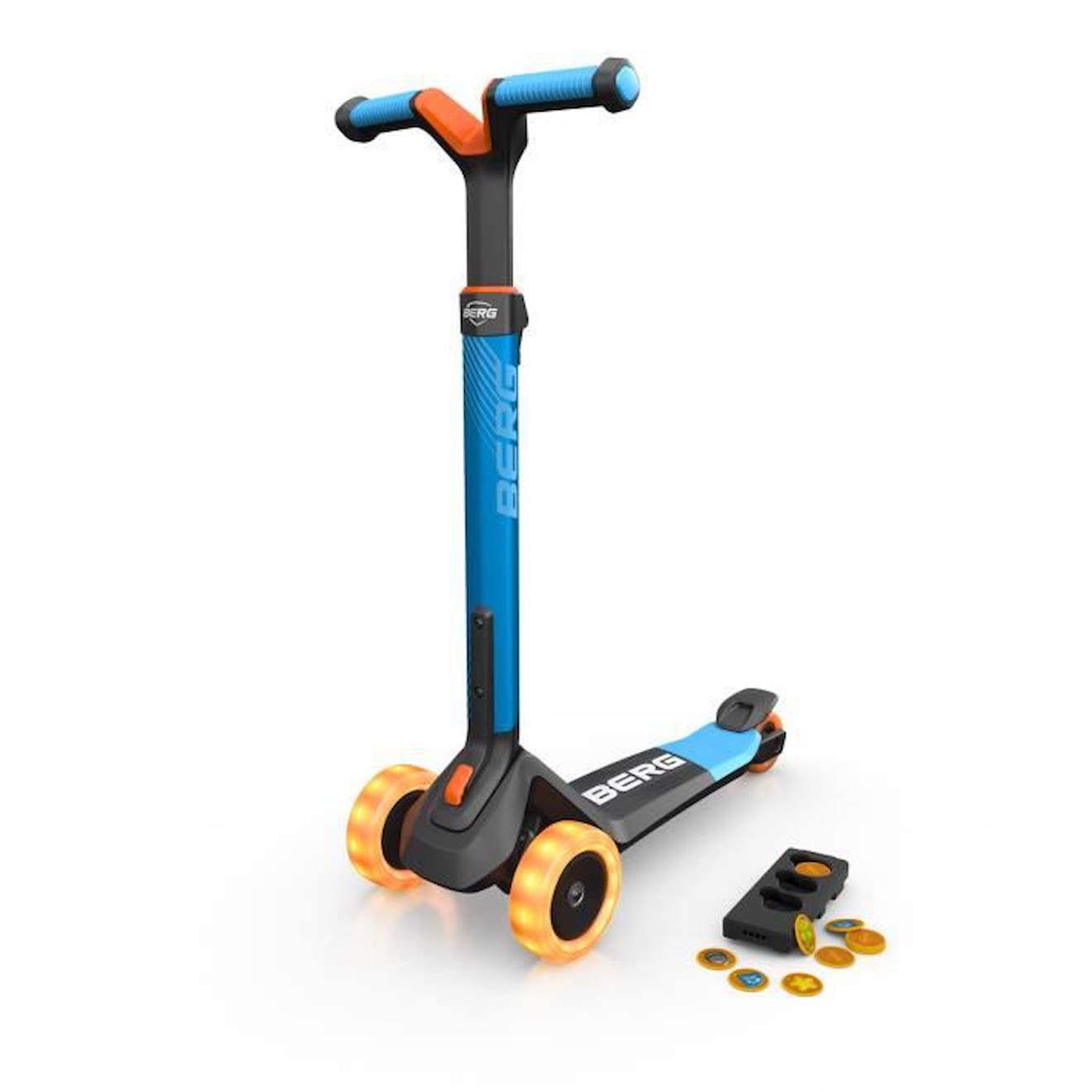 BERG Nexo trottinette lumières pont magnétique bleu bleu