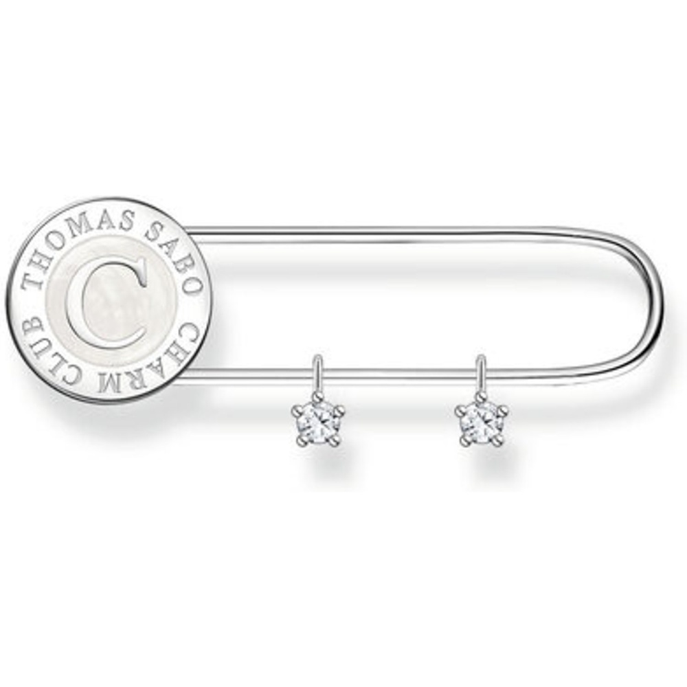Thomas Sabo Bijou de revers Argent, Acier inoxydable, Émail Bijoux