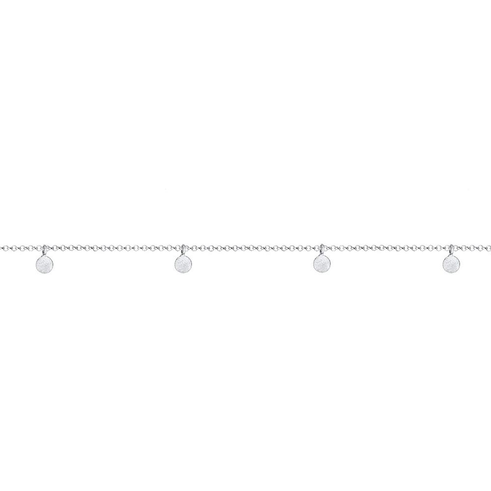 Elli Elli Collier Femmes Choker Géo Cercle Basique Mat Monnaie en Argent Sterling 925 collier
