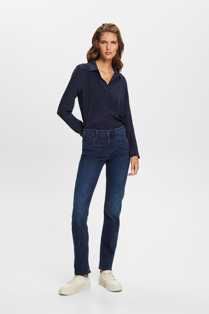 Gerade Jeans mit mittlerer Bundhöhe
