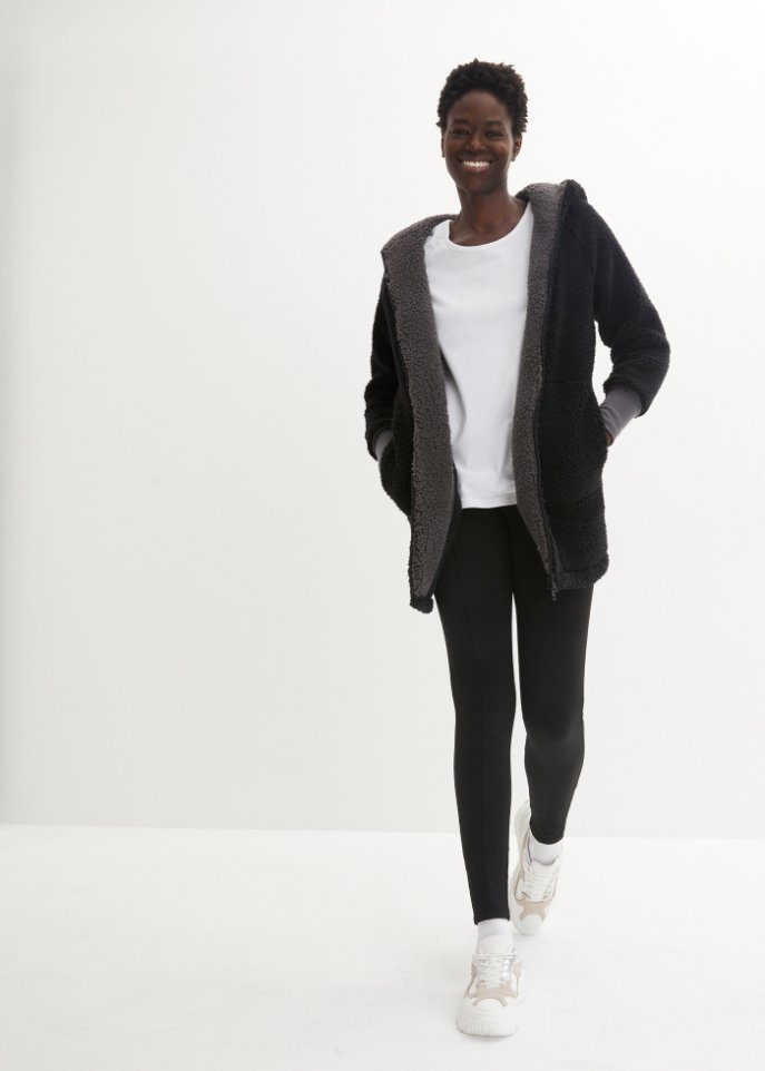 Teddy-Fleece Jacke, Oversized