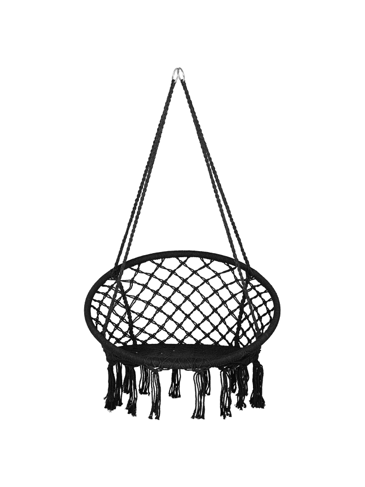 Beliani Hängesessel GABELLA in Schwarz - (W) 61 x (H) 107 x (L) 61 cm günstig kaufen onesize