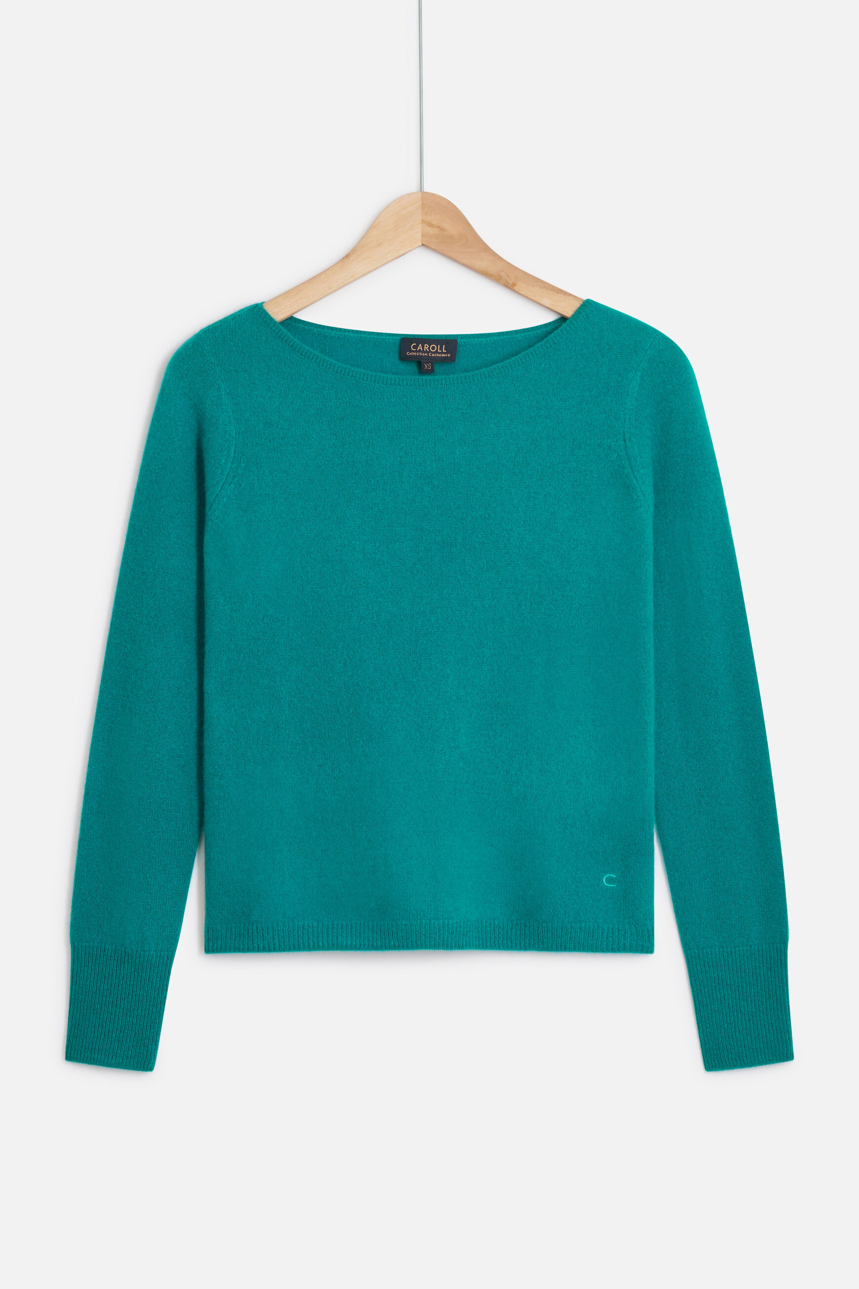 pull zofia 100% cachemire bleu canard femme