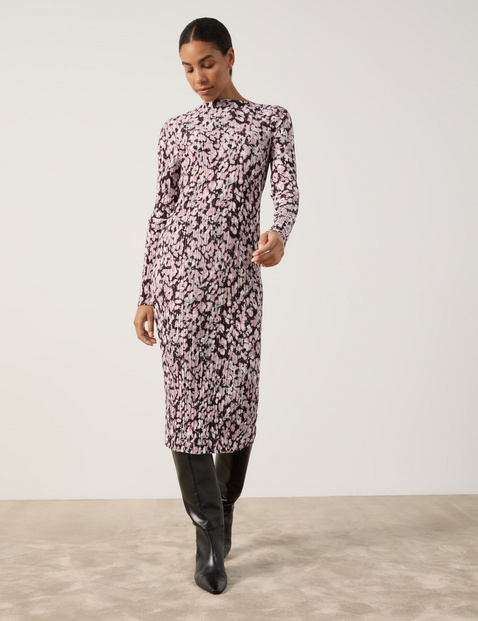 Midikleid mit feiner Plissee-Struktur