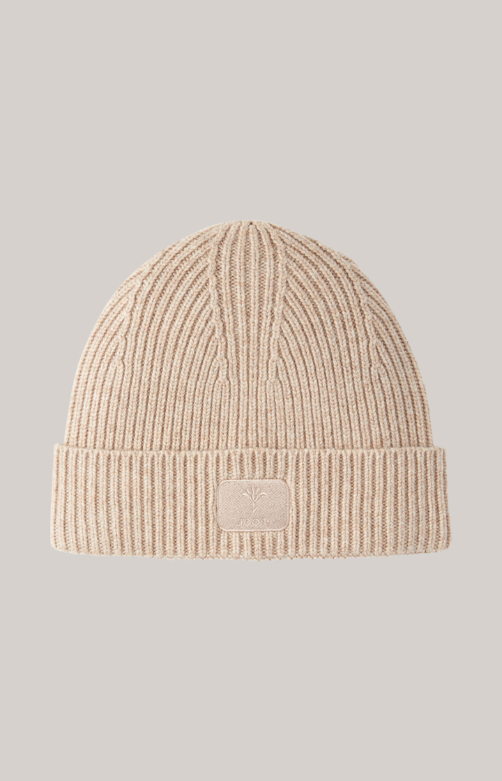 Strick-Mütze in Beige