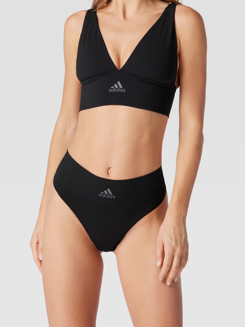 Bustier mit Logo-Print in schwarz