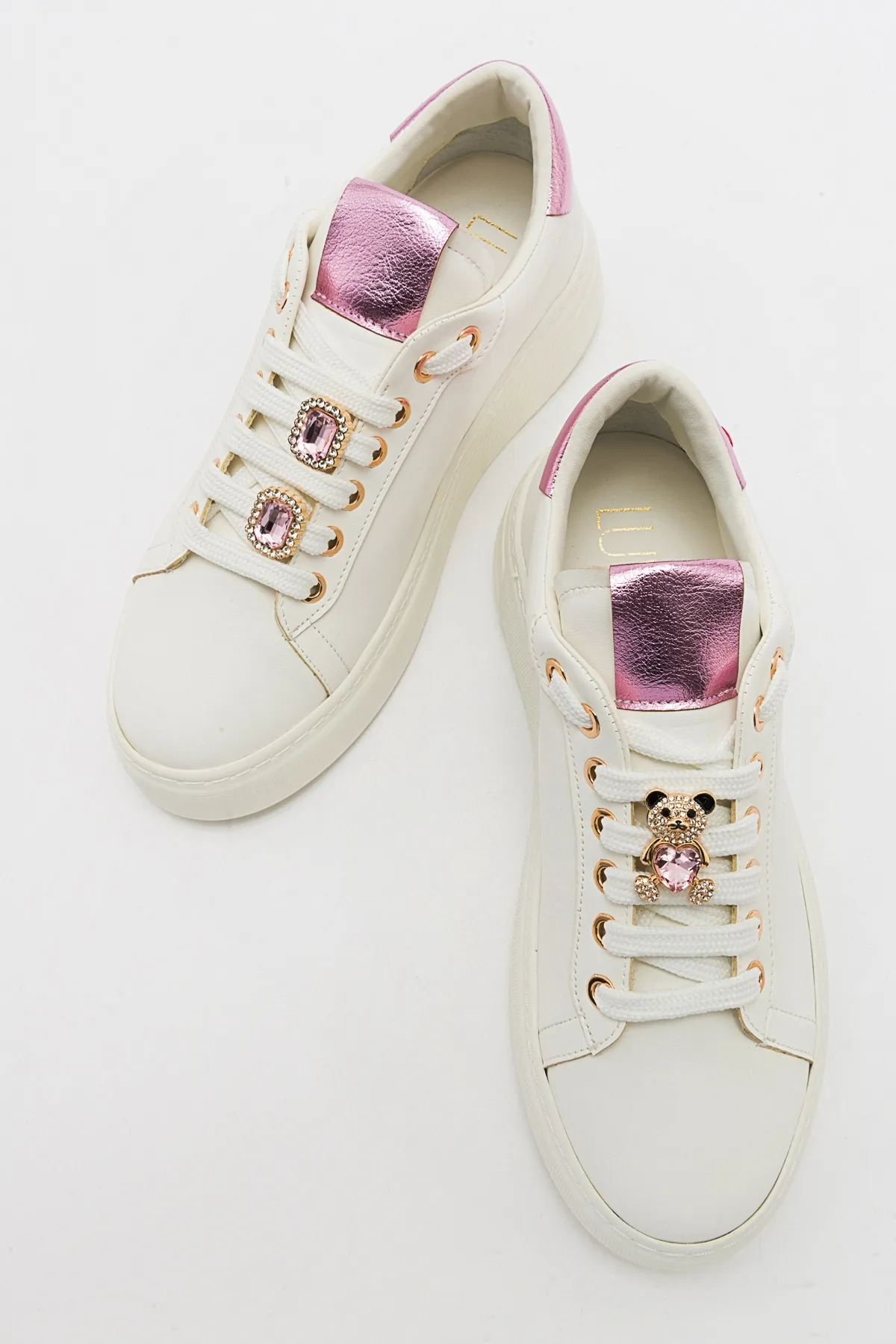 LuviShoes  GRAU Weiße Sport-Sneaker für Damen
