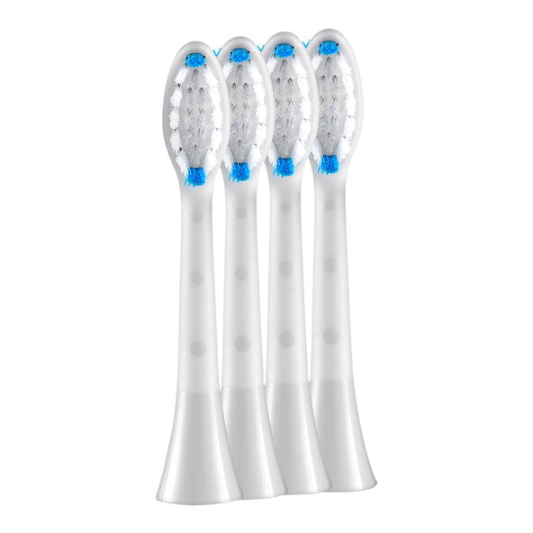 Ersatz-Zahnbürstenköpfe, weiß (mittel), 4er Set
