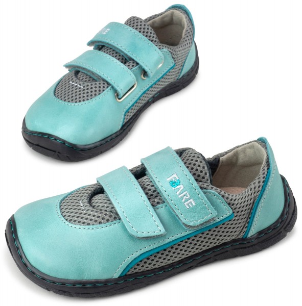 Fare Bare |vB ~ Sneaker Leder & Textil ~ Blau/Grau