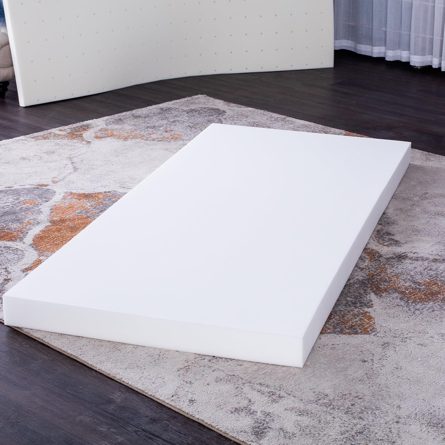 Komfortschaummatratze Schaumstoffplatte, Polster, Matratze Auflage, Topper - 5/ 6/ 7 cm hoch, Essence Sleep, 5 cm hoch, in vielen Größen – für DIY Projekte z.B. Sitzpolster oder Haustierbett