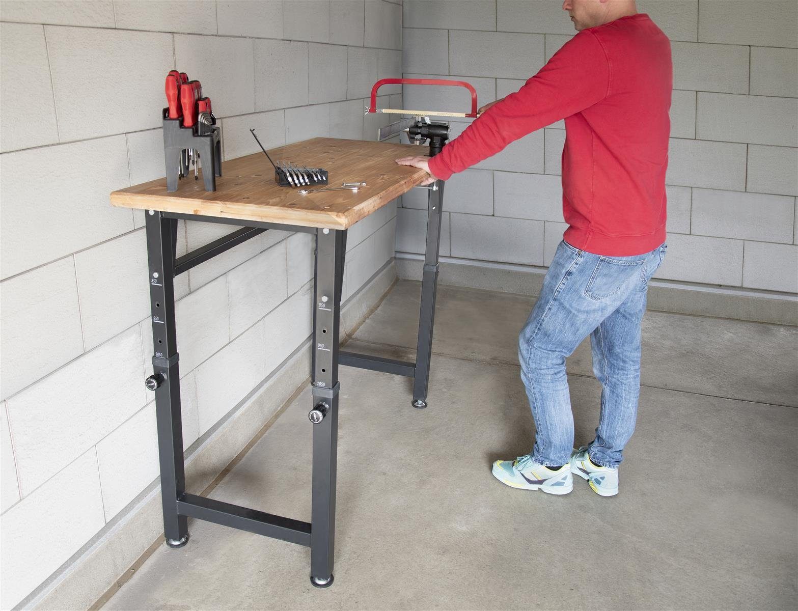rikta Werkbank höhenverstellbare Werkbank und Arbeitstisch, (Set)