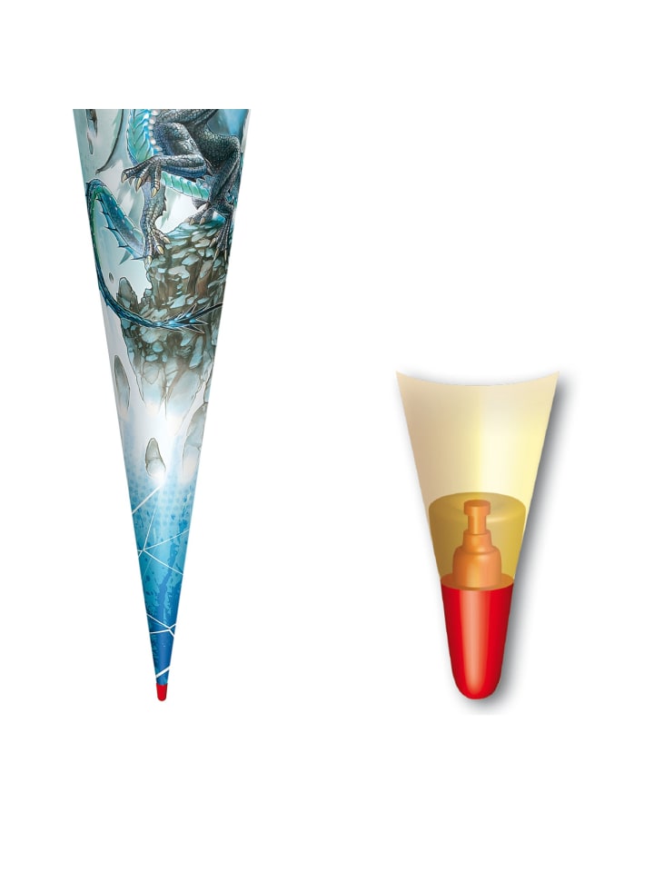 ROTH Schultüte groß Eisdrache 70 cm in Hellblau günstig kaufen onesize