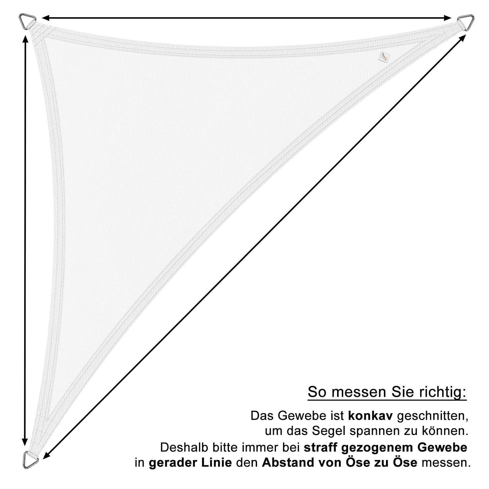 hanSe® Sonnensegel hanSe® Sonnensegel 100% Polyester PES Sonnenschutz Marken-Sonnensegel, (1-tlg), 3x4x4m