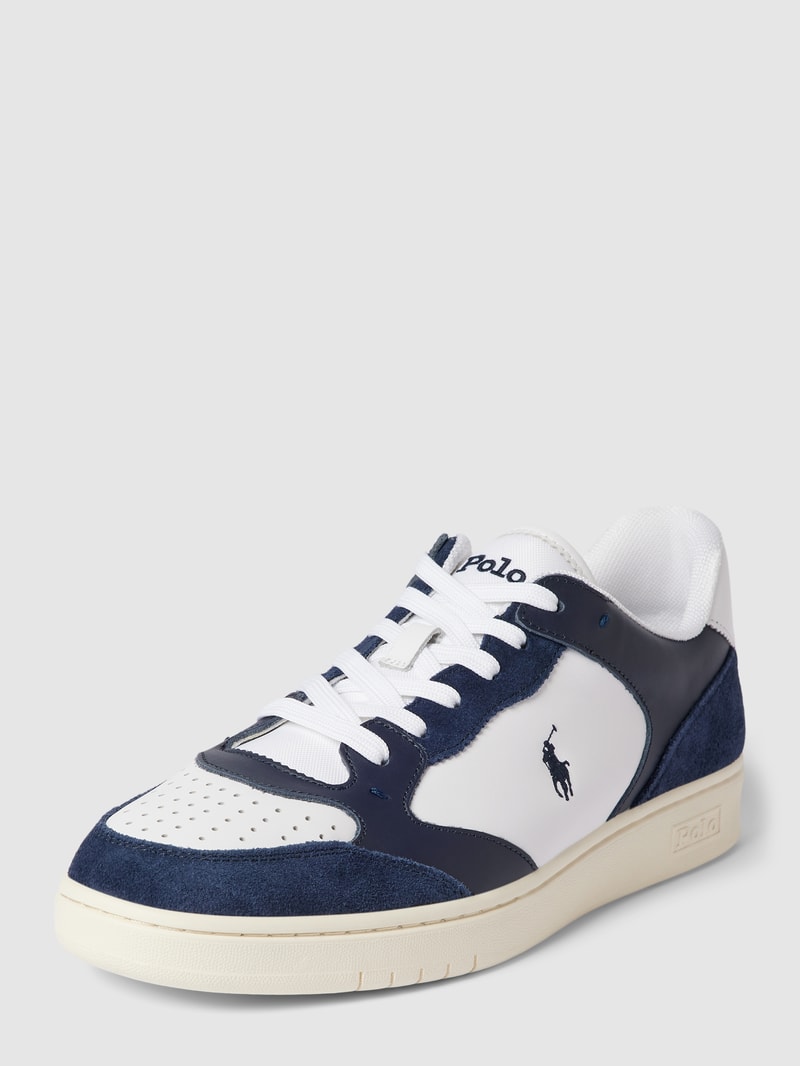 Sneaker in Two-Tone-Machart Modell 'LUX' in marineblau