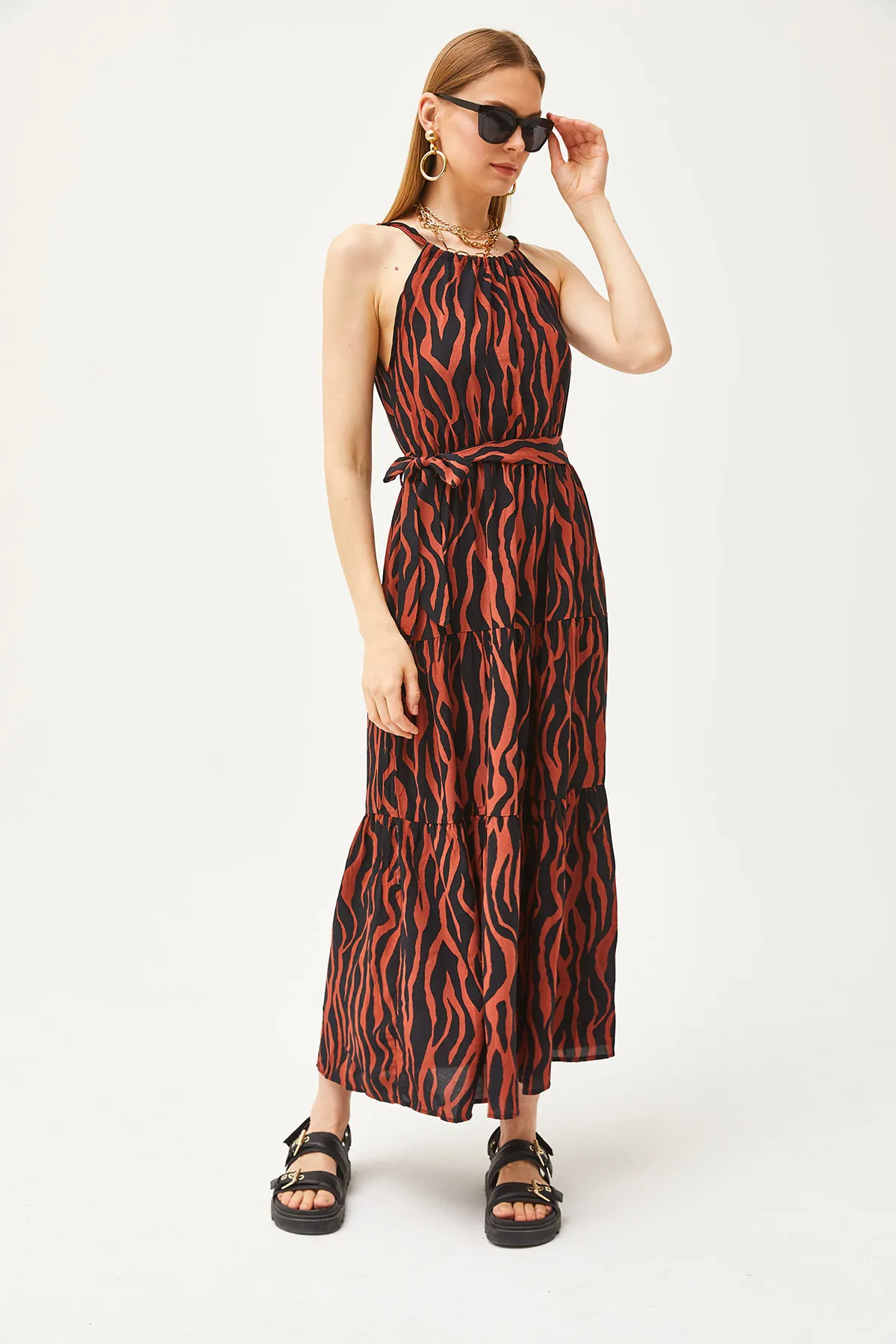 Olalook  Kleid - Orange - A-Linie
