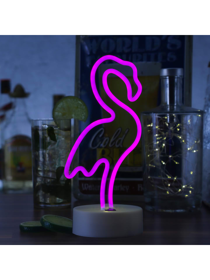 SATISFIRE LED Neonlicht Dekofigur Flamingo H: 30cm in pink günstig kaufen onesize