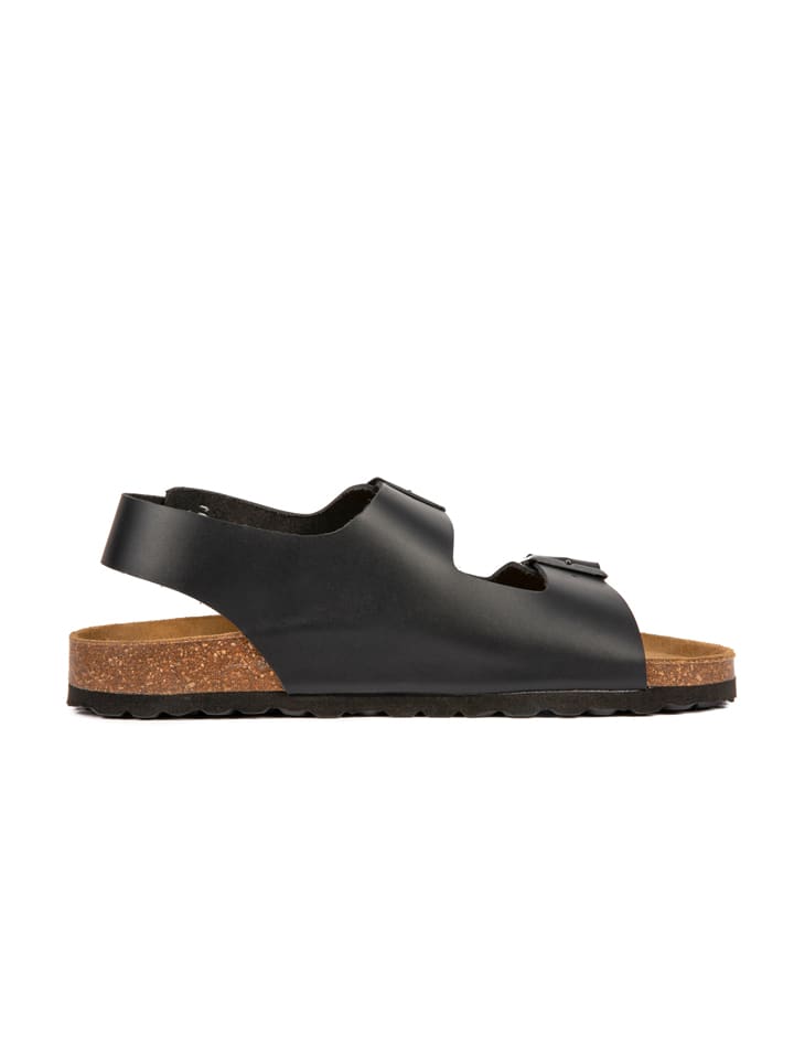 BABUNKERS Family Leder-Sandalen in Schwarz günstig kaufen