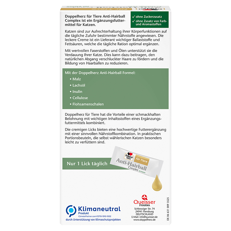 Doppelherz Ergänzungsfutter & Aufzucht Doppelherz Anti-Hairball Complex 5in1