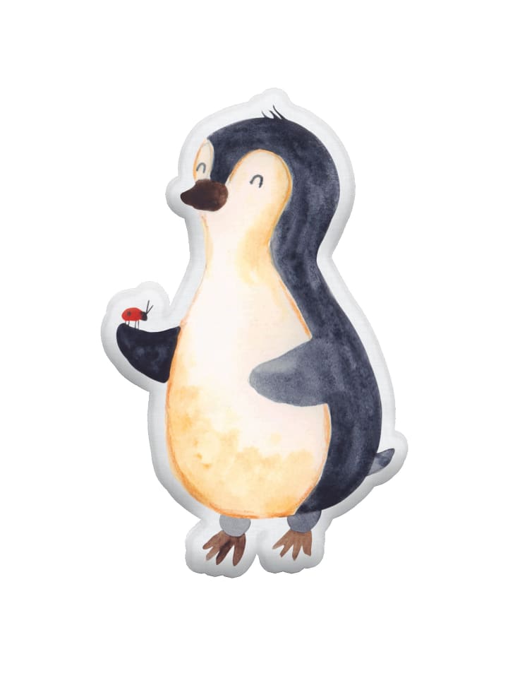 Mr. & Mrs. Panda Kissen Kuscheltier Pinguin Marienkäfer ohne Spruch in Weiß günstig kaufen
