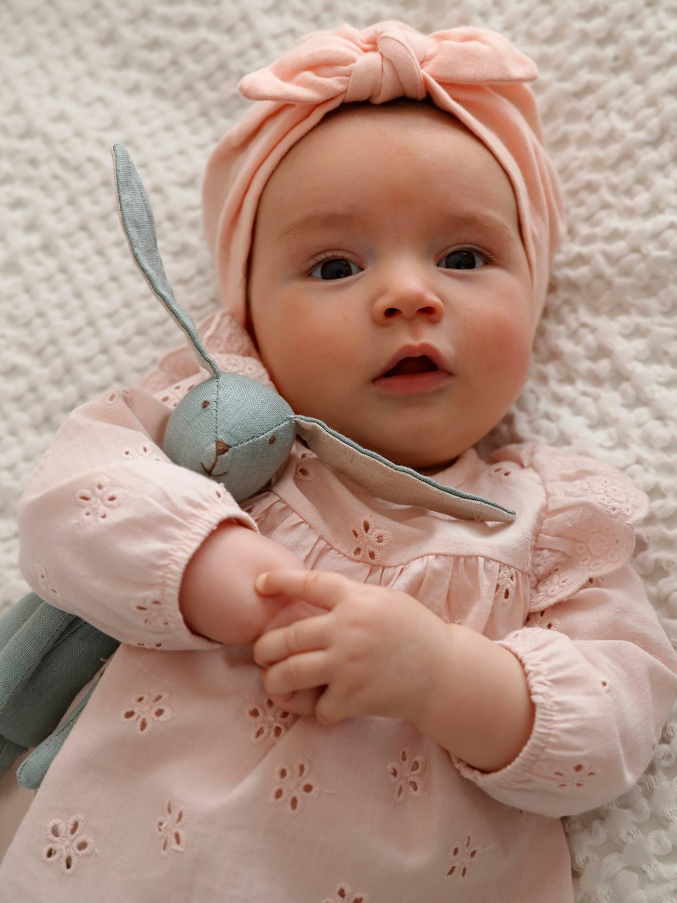 Vertbaudet Mädchen Baby Kopftuch - pfirsich