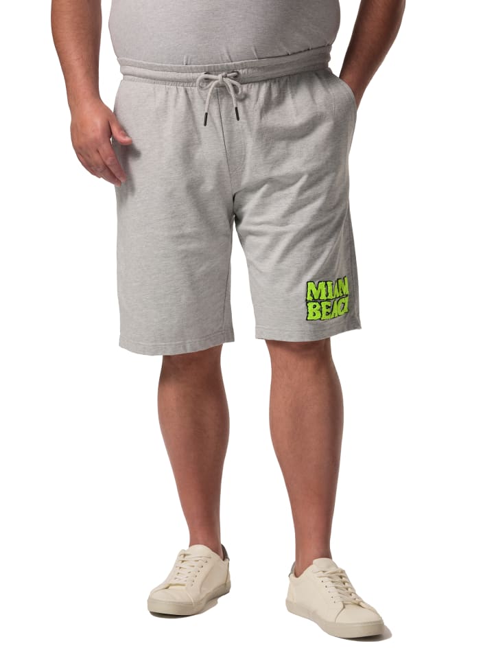 Men Plus Bermuda in grau melange günstig kaufen