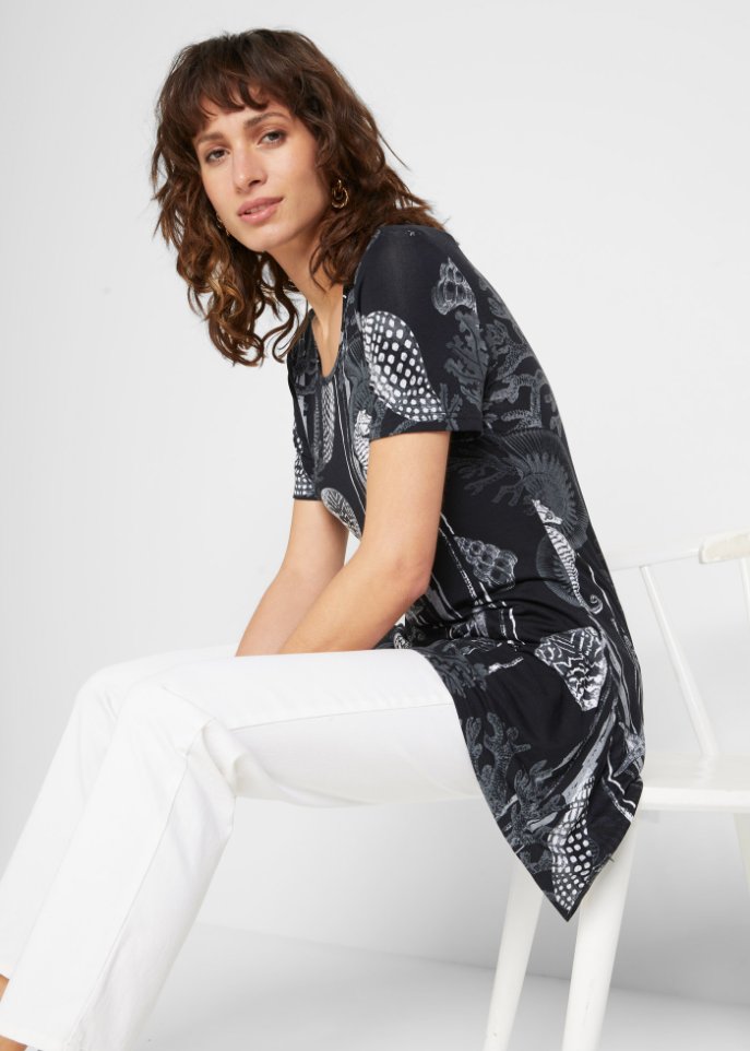 Longshirt mit Zipfel
