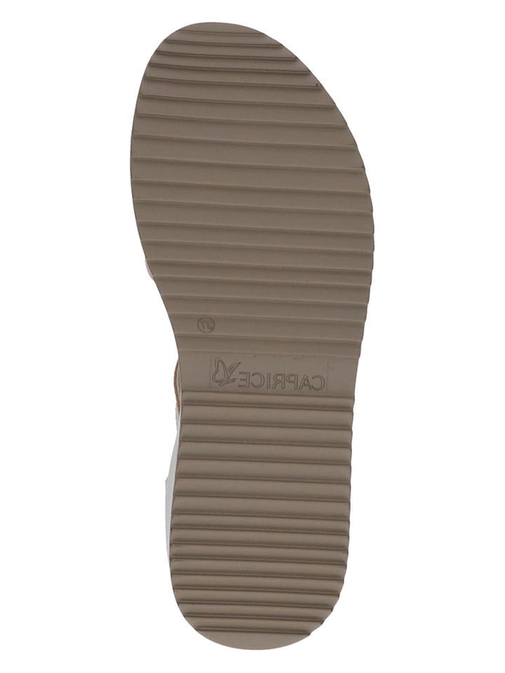 Caprice Leder-Sandalen in Hellbraun günstig kaufen