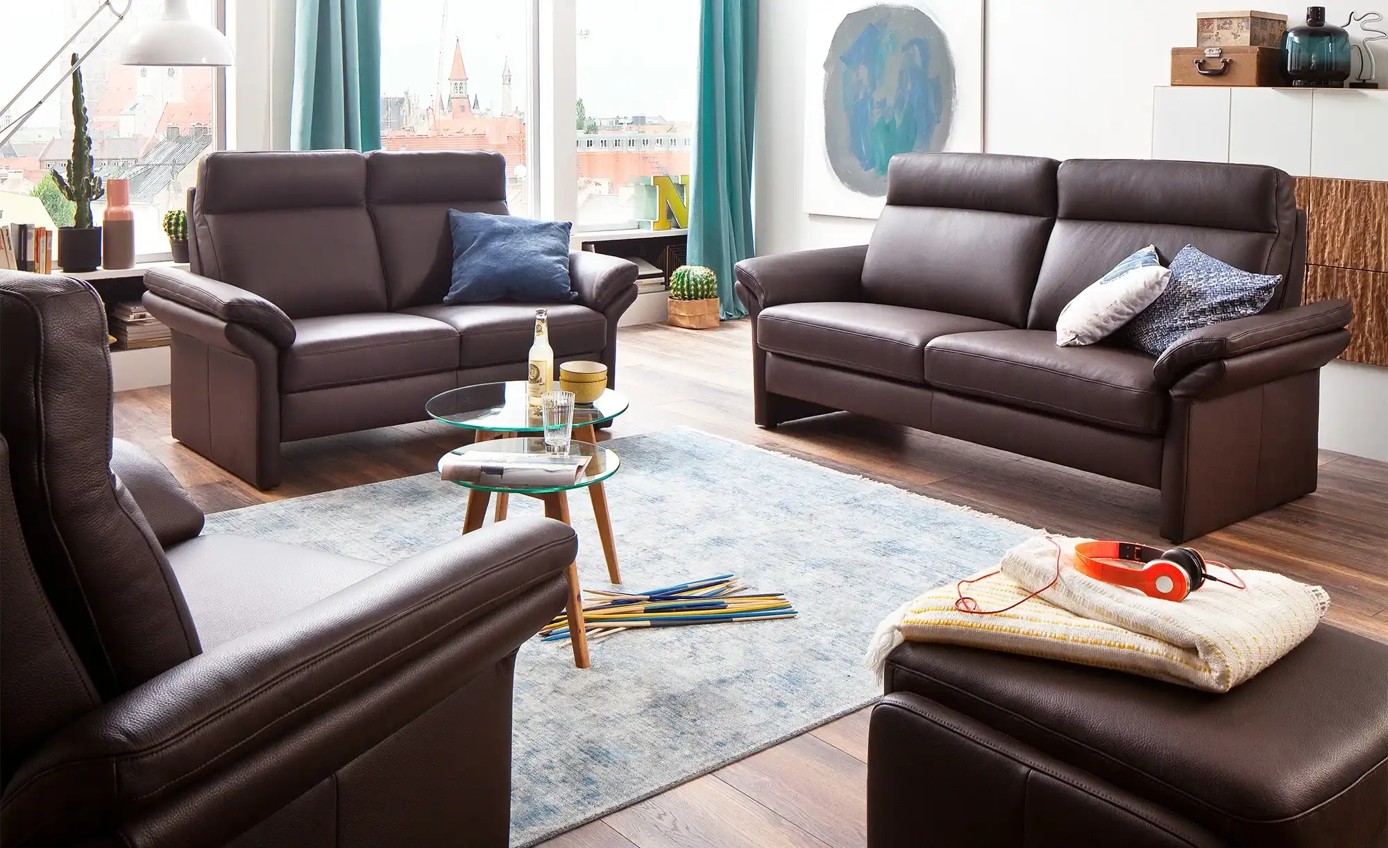 DeLuca Ledersofa Vichy