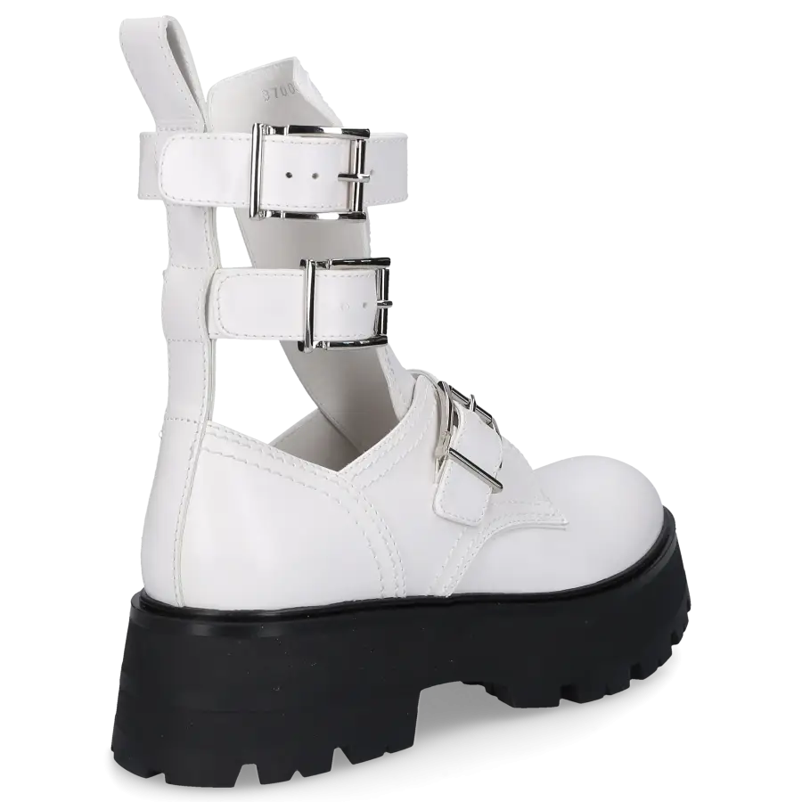 Alexander McQueen - Stiefeletten WIC68 Kalbsleder - weiß