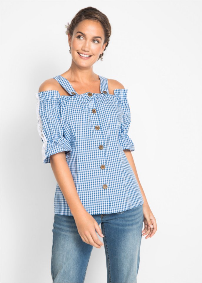 Trachtenbluse mit halbem Arm