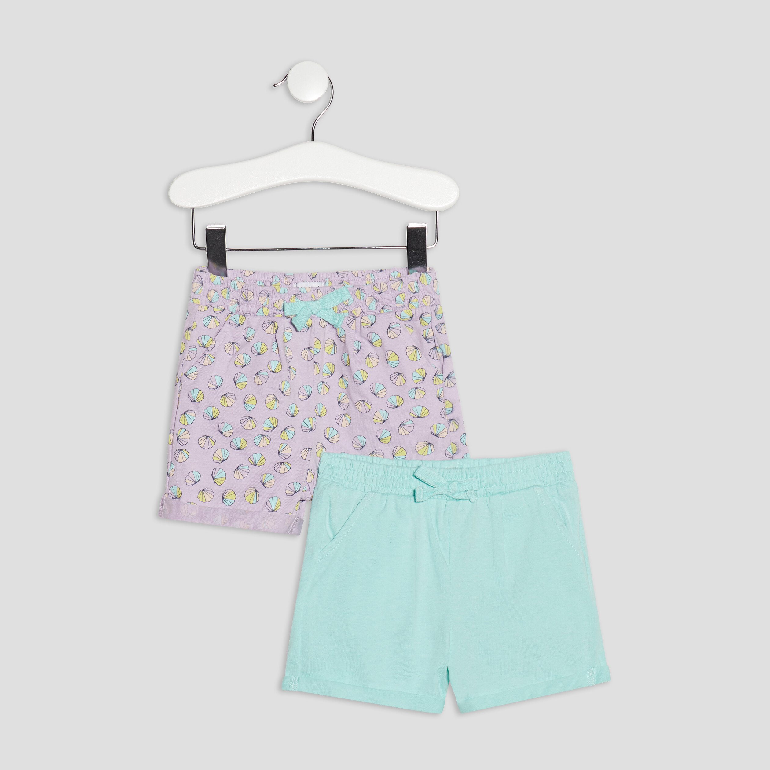 Lot 2 shorts violet clair bébé fille | La Halle