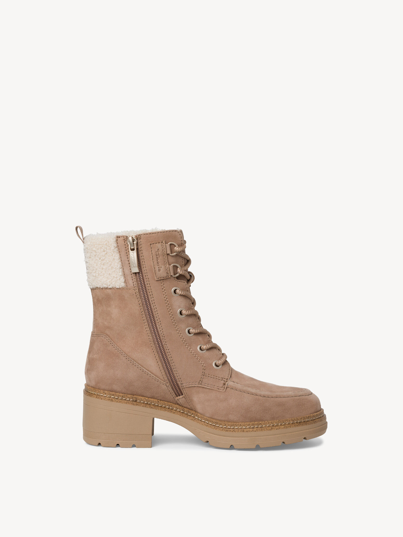 Bottine en cuir - gris doublure chaude
